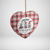 Clan Glasgow District Tartan Tartan Crest Gnome Heart Ceramic Ornament TT97 Glasgow District Tartan Tartan Christmas